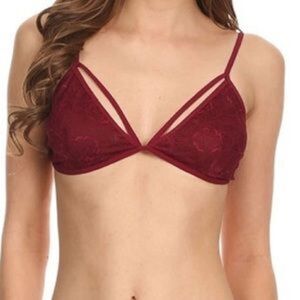 NWT Burgundy Lace Bralette